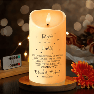 GeckoCustom Forever In Our Heart Wedding Memorial Personalized LED Candle HA75 891744