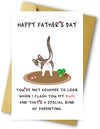 GeckoCustom Funny Bonus Dad Card for Fathers Day,Rude Greeting Card for Dad,Step Father Gifts from Stepdaughter Stepson,Stepdad Birthday Card,Even Though I’M Not from Your Sack Card 152