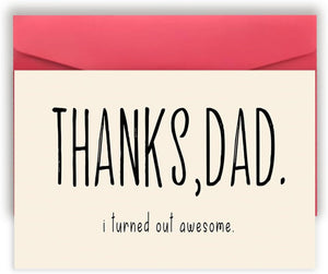 GeckoCustom Funny Dog Dad Fathers Day Card from Son Daughter, Cute Dog Dad Gifts for Men, Happy Father’S Day Card for Him F