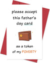 GeckoCustom Funny Fathers Day Card for Dad, Father'S Day Gift from Son Daughter, Dad without Me Today Would Be Just Another Day - You'Re Welcome Brown