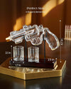 GeckoCustom Gifts for Men Dad, 9 Oz Whiskey Gun Decanter Set with Glasses, Unique Dad Birthday Gift Ideas from Daughter Son, Retirement Bar Stuff Gift for Father Him Brother,Cool Dispenser for Liquor Vodka
