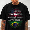 GeckoCustom Grows With Roots Latin America Flag Dark Shirt TH10 892007