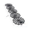 GeckoCustom Halloween Bat Table Runner Black Spider Web Lace Tablecloth Fireplace Curtain for Halloween Party Decoration Horror House Props as picture