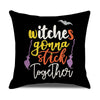 GeckoCustom Halloween Decorations Cushion Cover 45cm Linen Pillow Cover Funny Pumpkin Candy Cobweb Printed Pillow Case Home Decor Pillowcase 26 / 45x45cm