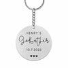 GeckoCustom Happy Father's Day Godfather Keychain Personalized Gift HO82 890674 Stainless Steel