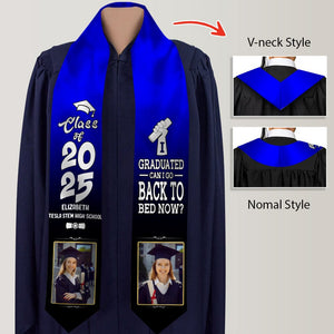 GeckoCustom I Graduated Can I Go Back To Bed Now Graduation Gift Stoles 892291 6x72 inch
