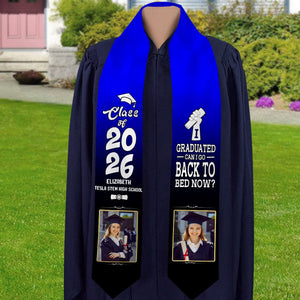 GeckoCustom I Graduated Can I Go Back To Bed Now Graduation Gift Stoles 892291 6x72 inch