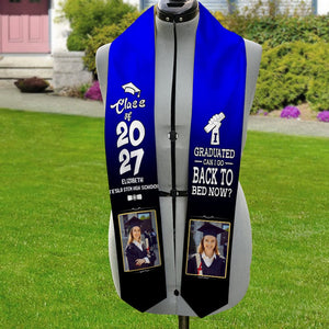 GeckoCustom I Graduated Can I Go Back To Bed Now Graduation Gift Stoles 892291 6x72 inch
