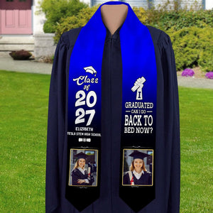GeckoCustom I Graduated Can I Go Back To Bed Now Graduation Gift Stoles 892291 6x72 inch