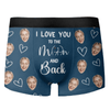 GeckoCustom I Love You To Moon and Back Custom Girlfriend, Wife Photo Boxer Anniversary Gift CH07 895226