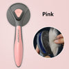 GeckoCustom Kimpets Cat Comb Dog Hair Remover Brush Pet Grooming Slicker Needle Comb Removes Tangled Self Cleaning Pet Supplies Accessories Pink