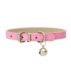 GeckoCustom Leather Small Dog Cat Collar with Bell