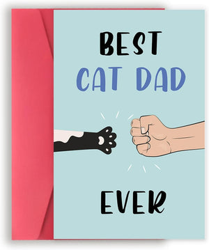 GeckoCustom Lovely Taco Father'S Day Card for Dad, Funny Fathers Day Gift for Husband from Wife, Romantic Father'S Day Card, Happy Father'S Day to the Only Meat for My Taco Cat Dad Ever