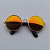 GeckoCustom Lovely Vintage Round Cat Sunglasses Reflection Eye wear glasses For Small Dog Cat Pet Photos Pet Products Props Accessories O / M