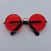 GeckoCustom Lovely Vintage Round Cat Sunglasses Reflection Eye wear glasses For Small Dog Cat Pet Photos Pet Products Props Accessories J / M