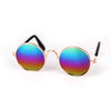 GeckoCustom Lovely Vintage Round Cat Sunglasses Reflection Eye wear glasses For Small Dog Cat Pet Photos Pet Products Props Accessories A / M