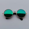 GeckoCustom Lovely Vintage Round Cat Sunglasses Reflection Eye wear glasses For Small Dog Cat Pet Photos Pet Products Props Accessories G / M