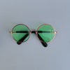 GeckoCustom Lovely Vintage Round Cat Sunglasses Reflection Eye wear glasses For Small Dog Cat Pet Photos Pet Products Props Accessories S / M