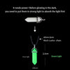 GeckoCustom Luminous Glowing Arrow Pendant Necklace Knight Spear Necklace Glow In The Dark Pike Necklace for Women Men Halloween Gift Bullet