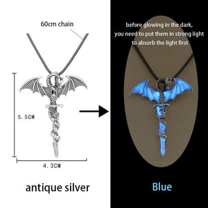 GeckoCustom Luminous Glowing Arrow Pendant Necklace Knight Spear Necklace Glow In The Dark Pike Necklace for Women Men Halloween Gift ygl02ascB