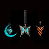 GeckoCustom Luminous Glowing Arrow Pendant Necklace Knight Spear Necklace Glow In The Dark Pike Necklace for Women Men Halloween Gift