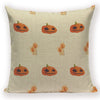 GeckoCustom Merry Halloween Trick or Treat Happy Halloween Demon Creative Festival Decor Home Adult Birthday Decoration Bed Cushion Cover L1692-8 / 45-45cm