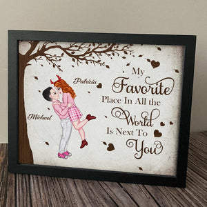 GeckoCustom My Favorite Place In The World Is Next To You Personalized Couple Canvas Romantic Gift For Him Her HA75 895038