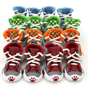 GeckoCustom New Design 4pcs/Set Pet Dog Shoes Small Dog Puppy Boots Football Style Cheap Dog Summer Shoes For Small Pets Four Colors