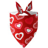 GeckoCustom NEW Pet Dog Triangle Scarf Love-heart Pattern Saliva Towels Soft Comfortable Pet Bandana Bib For Valentine Day Decor A / L / CN