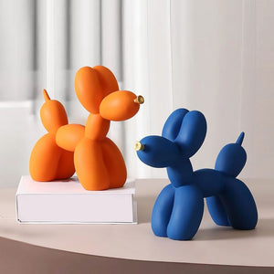 GeckoCustom NORTHEUINS Nordic Balloon Dog Figurines for Interior Resin Doggy Home Entrance Living Room Desktop Decoration Accessories Gifts