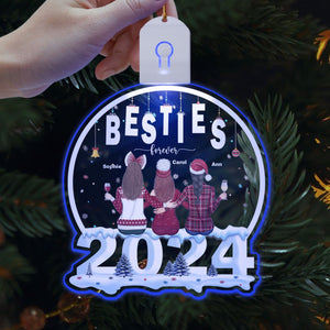 GeckoCustom Personalized 2024 Besties Forever Led Acrylic Ornament For Besties HO82 893272 3 inches