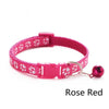GeckoCustom Pet Collar With Bell Cartoon Footprint Colorful Dog Puppy Cat Accessories Kitten Collar Adjustable Safety Bell Ring Necklace Pet e