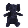 GeckoCustom Plush Dog Toy Animals Shape Bite Resistant Squeaky Toys Corduroy Dog Toys for Small Large Dogs Puppy Pets Training Accessories Elephant