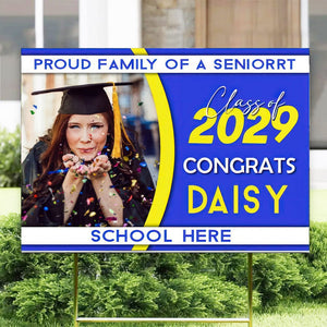 GeckoCustom Proud Family Of A Senior 2022 Personalized Yard Sign 891904