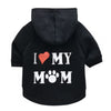 GeckoCustom Security Cat Clothes Pet Cat Coats Jacket Hoodies For Cats Outfit Warm Pet Clothing Rabbit Animals Pet Costume For Small Dogs MOM Black / XS