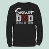 GeckoCustom Senior Dad Class Of 2024 Graduation Dark Shirt NHS87 HN590