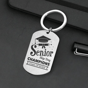 GeckoCustom Senior Skip Day Champions Class Of 2025 Graduation Metal Keychain 890371