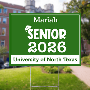 GeckoCustom Senior Yard Sign 18x24'' Ver2 - Made in USA (H-Stake Stand Included), Graduation Day HA75 890373