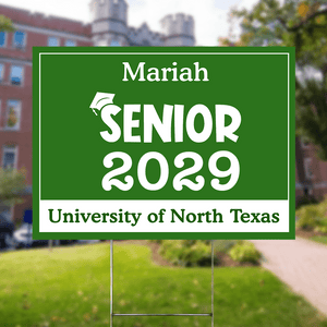 GeckoCustom Senior Yard Sign 18x24'' Ver2 - Made in USA (H-Stake Stand Included), Graduation Day HA75 890373