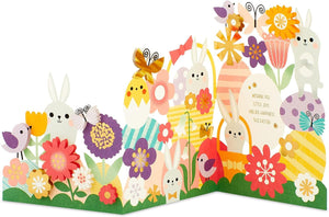 GeckoCustom Signature Fathers Day Card (Hawaiian Shirt) (799FFW2009) Accordion Fold Pop Up Flowers And Bunnies