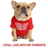 GeckoCustom Summer/Spring Dog Clothes Quality Breathable Pet Clothing Soft Letters Printed French Bulldog Clothes for Small Dogs T-shirt Bright Red A / S