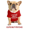 GeckoCustom Summer/Spring Dog Clothes Quality Breathable Pet Clothing Soft Letters Printed French Bulldog Clothes for Small Dogs T-shirt Red B / S