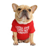 GeckoCustom Summer/Spring Dog Clothes Quality Breathable Pet Clothing Soft Letters Printed French Bulldog Clothes for Small Dogs T-shirt