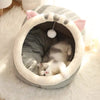 GeckoCustom Sweet Cat Bed Warm Pet Basket Cozy Kitten Lounger Cushion Cat House Tent Very Soft Small Dog Mat Bag For Washable Cave Cats Beds