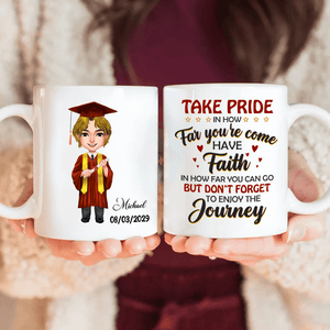 GeckoCustom Take Pride Congrats Grad Graduation mug, Custom Chibi ClipArt HN590