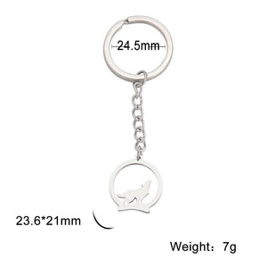 GeckoCustom Teamer Funny Fuxk You Middle Finger Stickman Keychain 2023 Cute Trend School Bag Car Key Pendant Couple New Trinket Gift Keyring Wolf