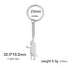 GeckoCustom Teamer Funny Fuxk You Middle Finger Stickman Keychain 2023 Cute Trend School Bag Car Key Pendant Couple New Trinket Gift Keyring Dog-S