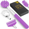 GeckoCustom Telescoping Back Scratcher with 3Pcs Detachable Scratching Heads, Back Scratcher for Men/Women,Dual Sides Scratcher/Metal Paw/Rake Scratcher Fathers Day Dad Gifts for Men Husband Purple