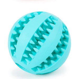 GeckoCustom Toys for Dogs Rubber Dog Ball for Puppy Funny Dog Toys for Pet Puppies Large Dogs Tooth Cleaning Snack Ball Toy for Pet Products Blue / S Diameter 5cm