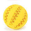 GeckoCustom Toys for Dogs Rubber Dog Ball for Puppy Funny Dog Toys for Pet Puppies Large Dogs Tooth Cleaning Snack Ball Toy for Pet Products Yellow / S Diameter 5cm